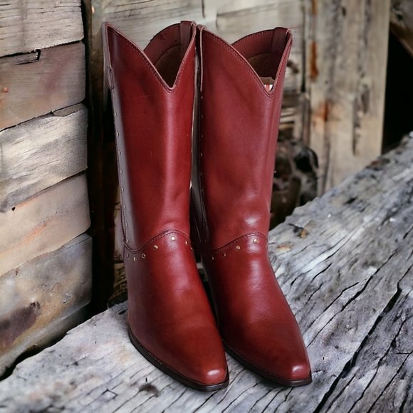 Vtg KINNEY SHOES Western Boho Pull on Boots Size 10B - Picture 4 of 17